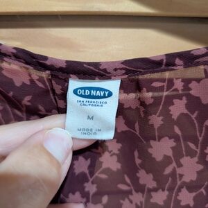 Old Navy Floral Blouse - Brown
